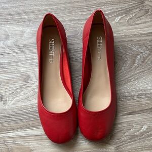 Anthropologie Silent D Women's Red Ballet Flats Sz 7.5